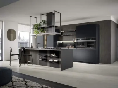 Cucina Moderna con isola Hera Composizione 06 in pet e laminato di Prima Cucine