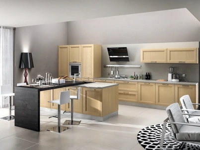 Cucina Moderna in frassino Metropoli con isola di Home Cucine