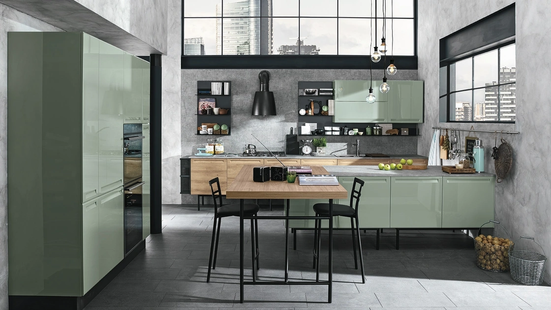 Cucina Moderna con penisola Isla 02 di Colombini Casa Artec