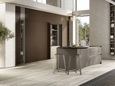 Cucina Moderna con isola Lungomare Plus Cannettato 04 di Colombini Kitchen