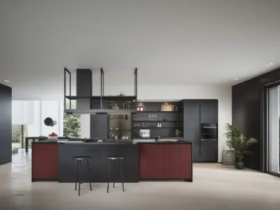 Cucina Moderna con isola Domino Composizione 03 di Prima Cucine