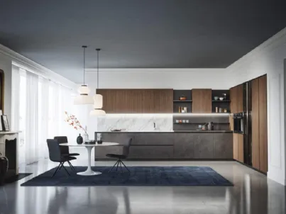 Cucina Moderna angolare Domino Composizione 04 di Prima Cucine