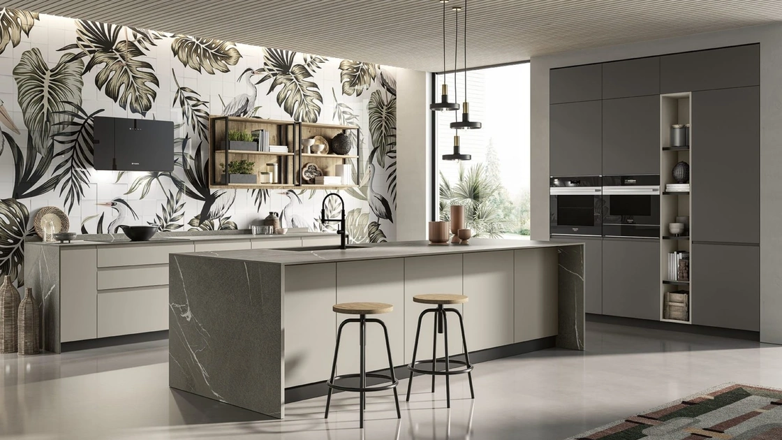 Cucina Moderna con isola Pura 01 di Colombini Kitchen