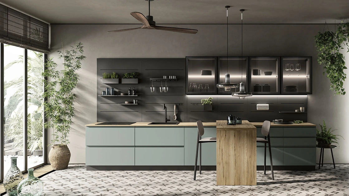 Cucina Moderna con penisola Pura 05 di Colombini Casa Artec