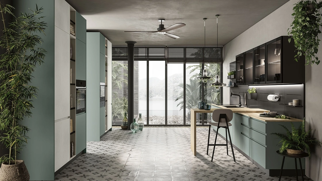 Cucina Moderna con penisola Pura 05 di Colombini Casa Artec
