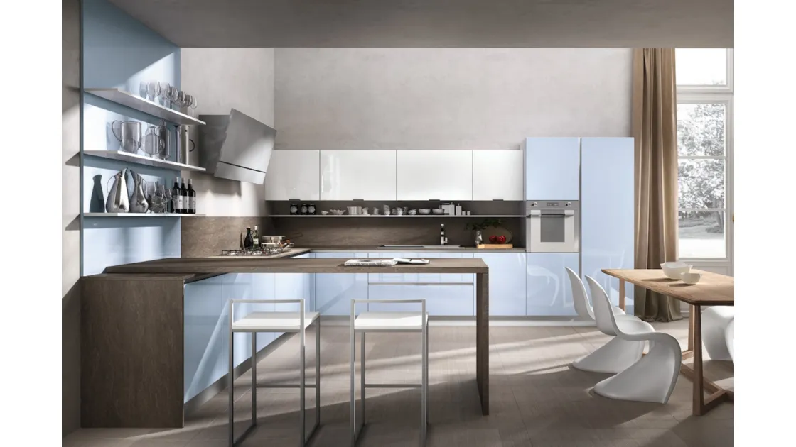 Cucina Moderna Reflexa con penisola di Home Cucine