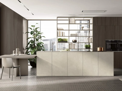 Cucina Moderna con penisola Segno 02 di Colombini Casa Artec