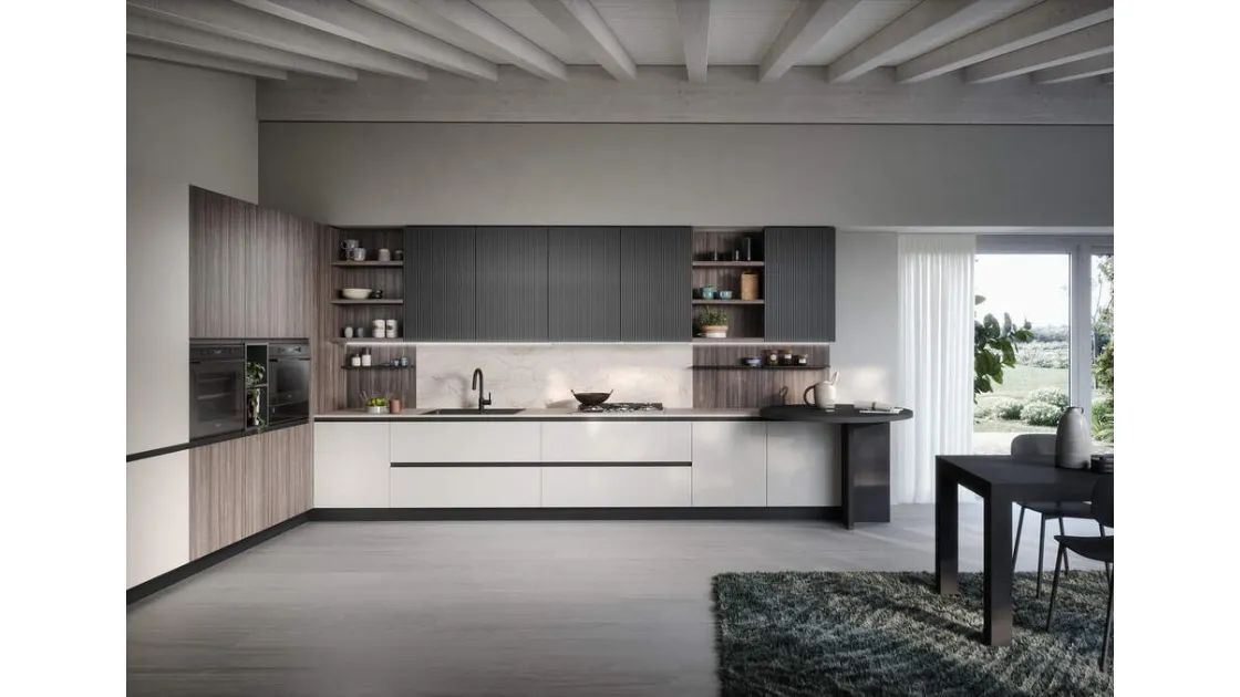 Cucina Moderna angolare Zoe Composizione 03 di Prima Cucine