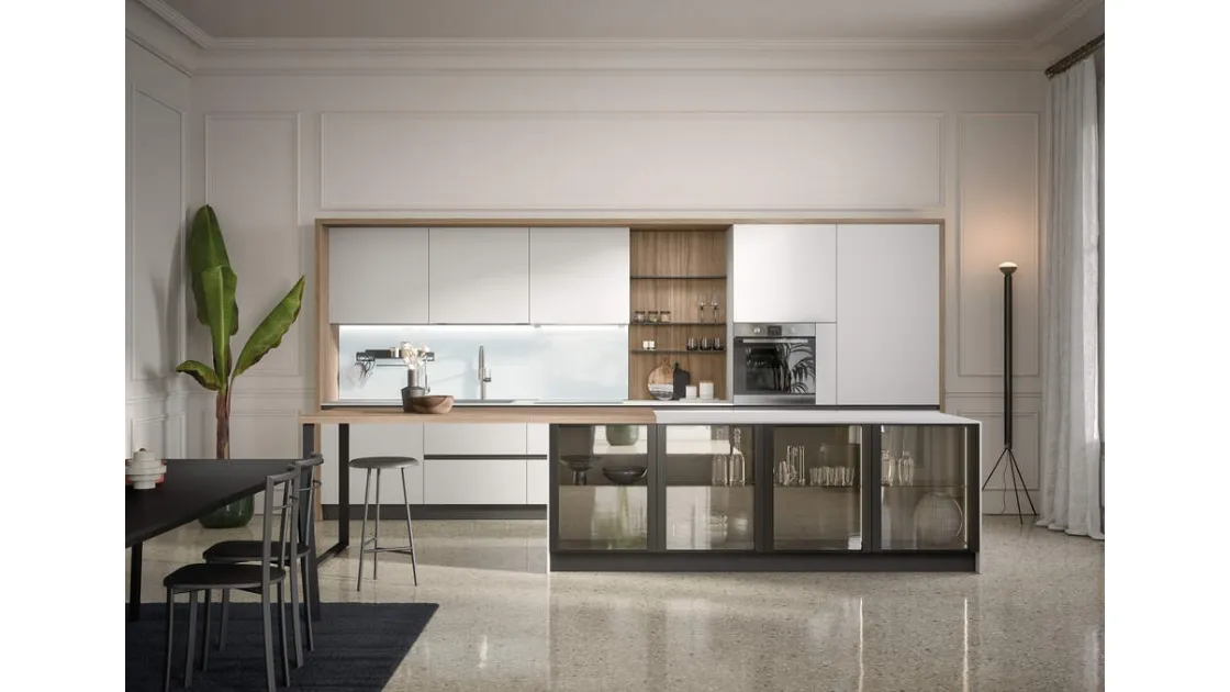 Cucina Moderna con isola Zoe Composizione 05 di Prima Cucine